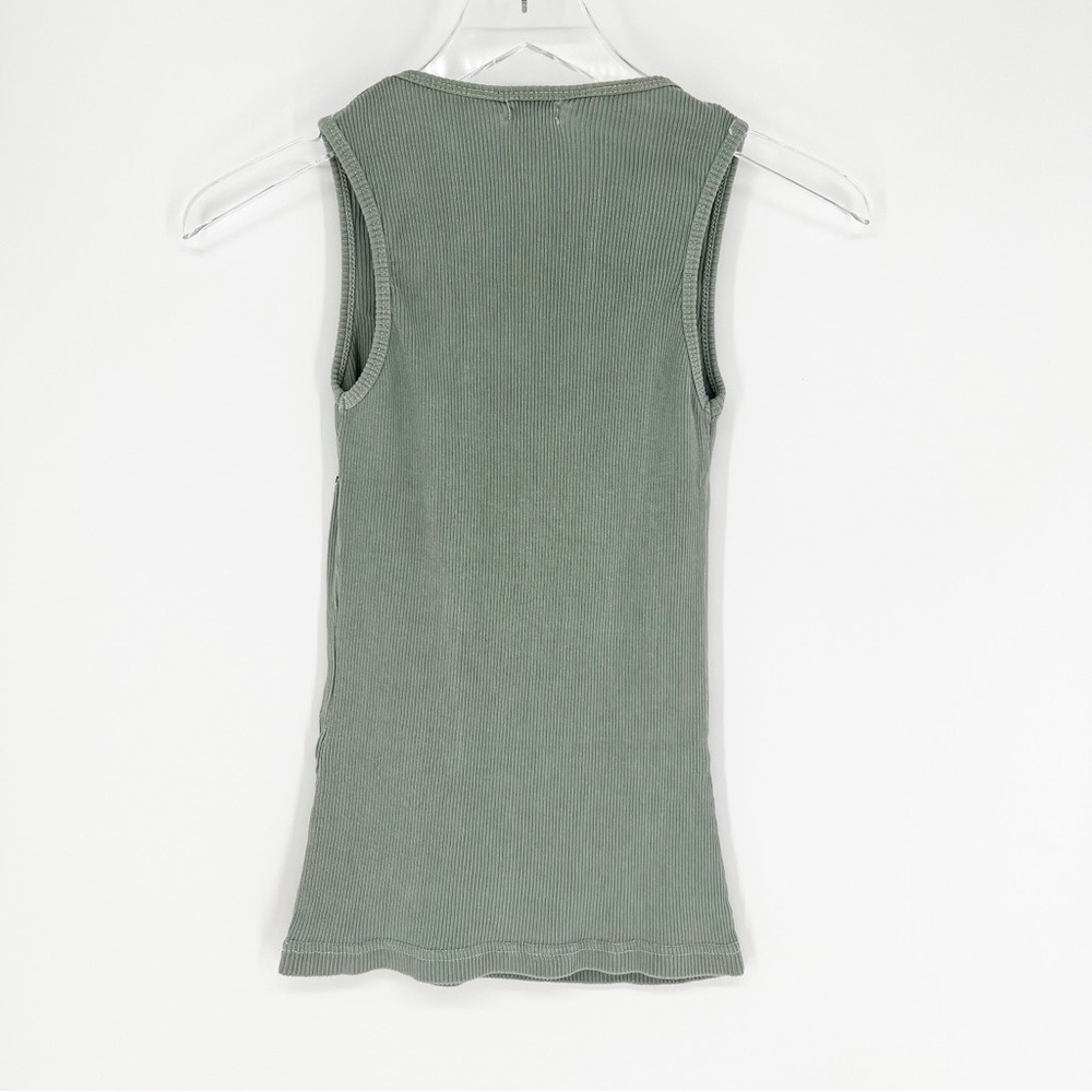 Basix Biketoberfest Ribbed Pullover Tank Top XS Green - Picture 3 of 5